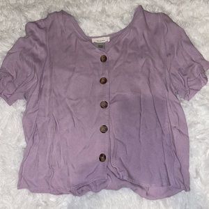 Urban Romantics Purple Button Up Blouse